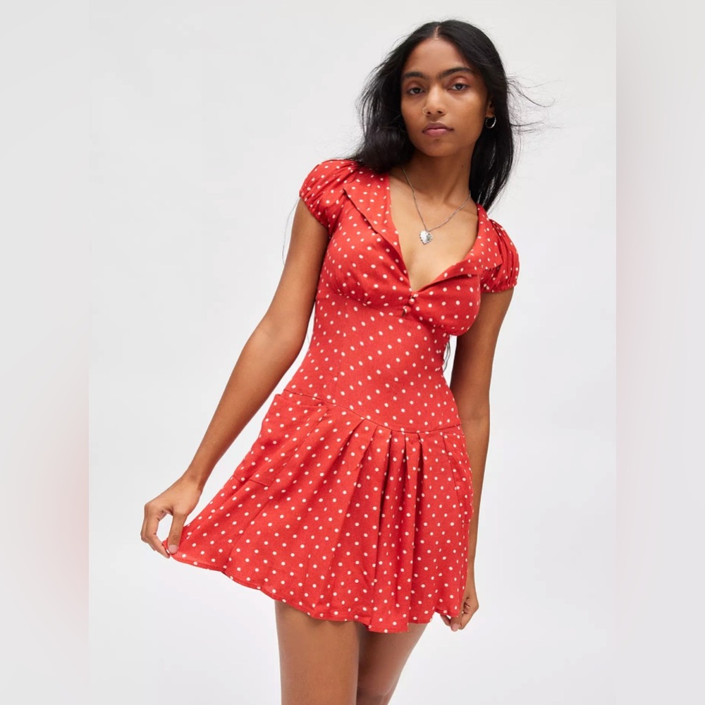 *NWT KIMCHI BLUE POLKA DOT URBN DRESS